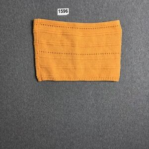 Freshman Vibrant Orange Knitwear Medium. Bandeau Tube Top Vacation Ready